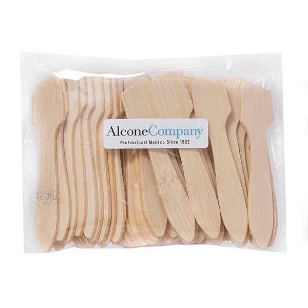 Alcone Company Disposable Bamboo Angled Spatula, 50 Count