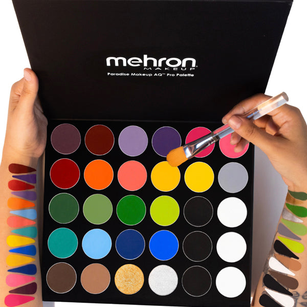 Mehron Paradise Makeup, 30 Color AQ Palette, Assortment