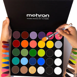 Mehron Paradise Makeup, 30 Color AQ Palette, Assortment