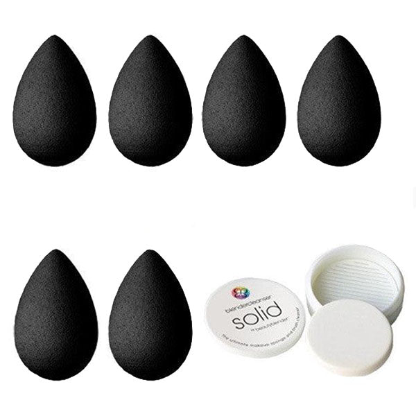 Beauty Blender Pro Pack - 6 Black Blenders &amp; Solid blendercleanser