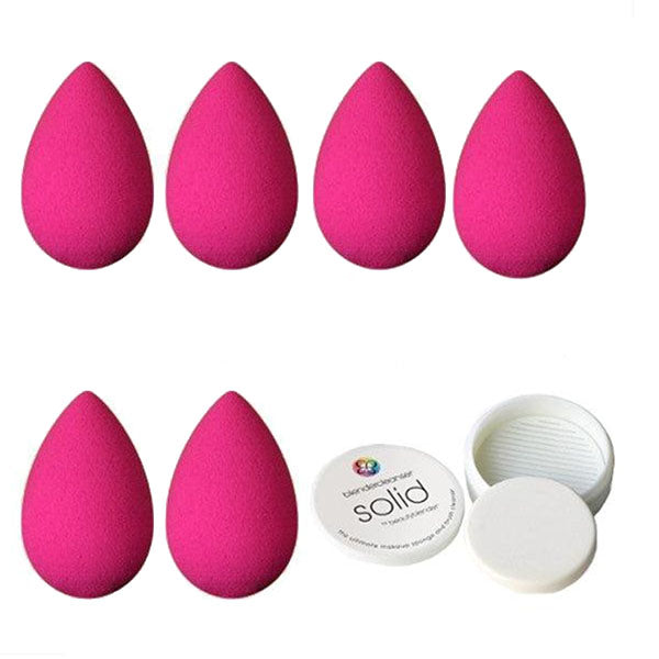 Beauty Blender The Original Pro Pack - 6 Pink Blenders &amp; Solid blendercleanser