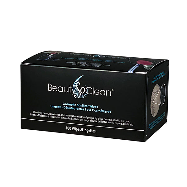 BeautySoClean Cosmetic Sanitizer Wipes, Box of 100 Cloth | Alcone Company