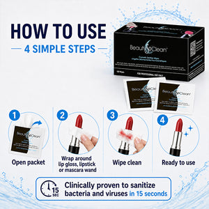 BeautySoClean Cosmetic Sanitizer Wipes