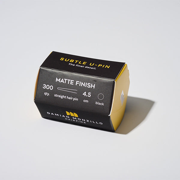 Damian Monzillo Matte Hair Pins, Subtle - Straight 4.5cm
