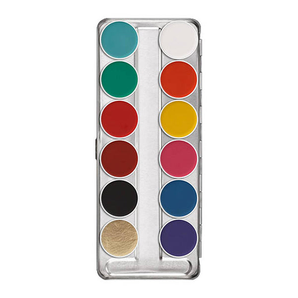 Kryolan Professional Make-up Aquacolor Palettes - 12 Shade