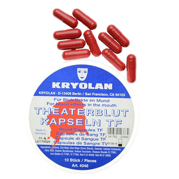 Kryolan Professional Make-up Blood Capsules Red Powder