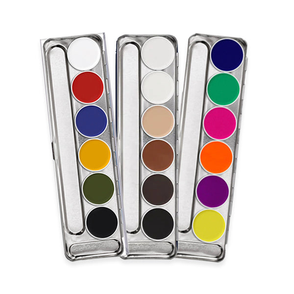 Kryolan Professional Make-up Aquacolor Palettes - 6 Shade
