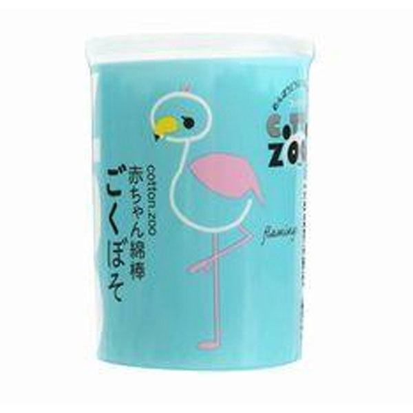 LIFE Cotton Zoo, Blue Flamingo - Skinny Mini Swabs, 200 ct