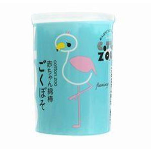 LIFE Cotton Zoo, Blue Flamingo - Skinny Mini Swabs, 200 ct