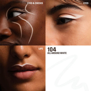 Make Up For Ever Multi-use matte or shimmery pencil for lips, eyes & cheeks.  White.