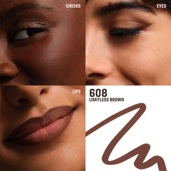 Make Up For Ever Multi-use matte or shimmery pencil for lips, eyes & cheeks.  Rich Chocolate Brown.