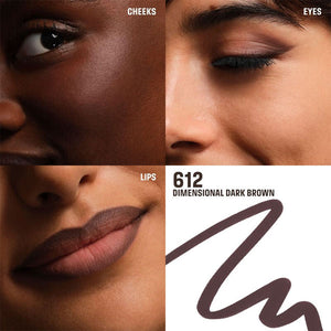 Make Up For Ever Multi-use matte or shimmery pencil for lips, eyes & cheeks.  Deep Neutral Brown.