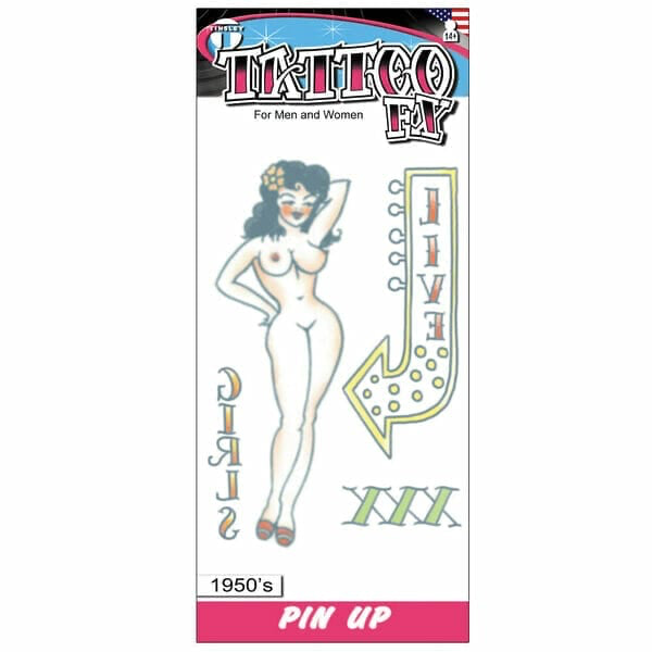 Tinsley Temporary Tattoo Transfers, Pinup Girl