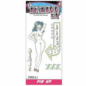 Tinsley Temporary Tattoo Transfers, Pinup Girl