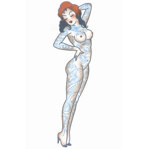 Tinsley Temporary Tattoo Transfers, Pinup Girl