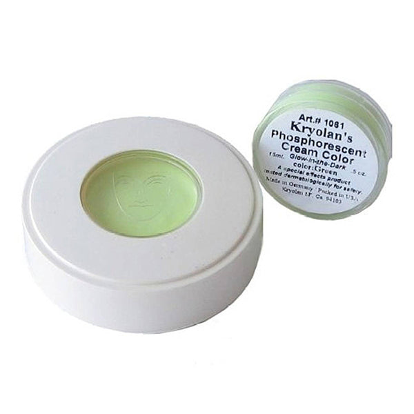 Kryolan Professional Make-up Glow in the Dark Cream, Green Phosphorescent