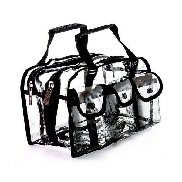 Monda Studio Clear 3- Pocket Bag, 250 Black